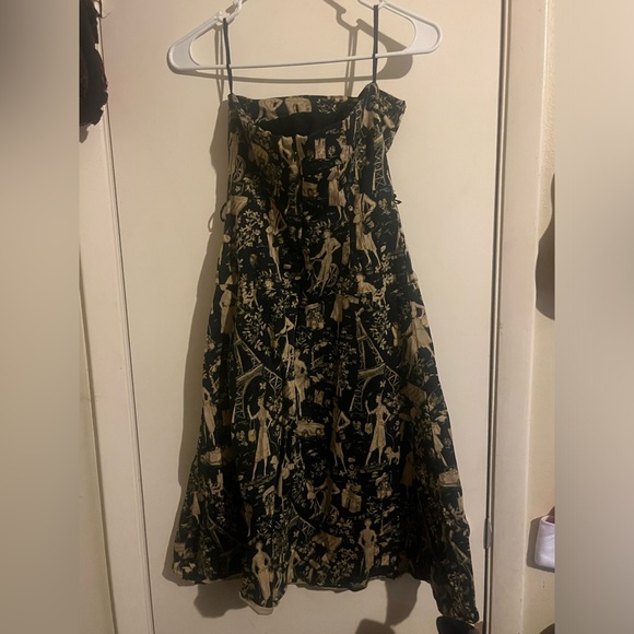 vintage mid length paris themed dress - Picture 2 of 4